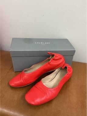 Everlane Red Leather Ballet Flats